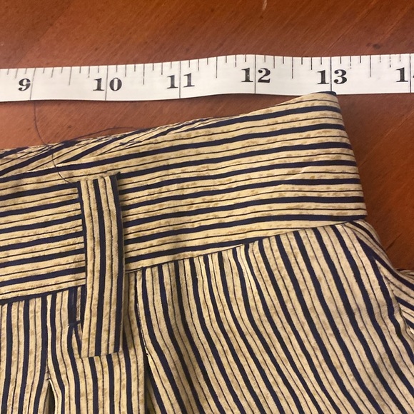 Vintage Linda Allard Ellen Tracy SIZE 6 Trousers Silk High Waist Wide Leg Stripe - Picture 8 of 12